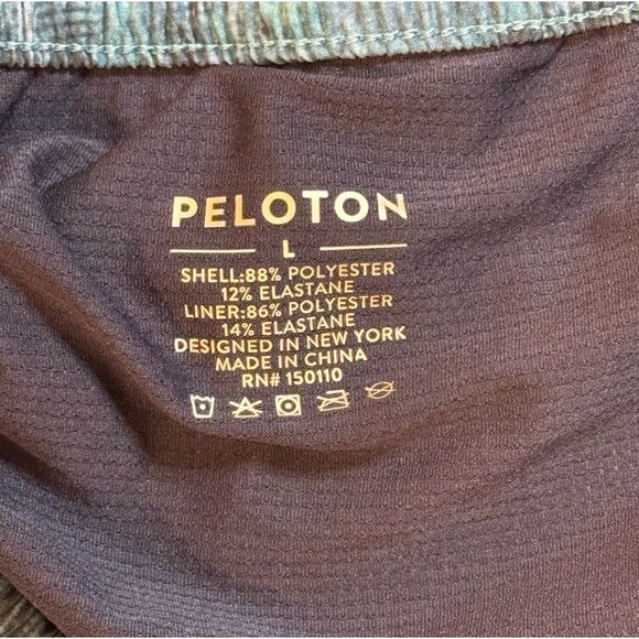 Peloton Blue Marble Performance Lined Training Running Gym Shorts 7' Men's Large - Picture 3 of 7